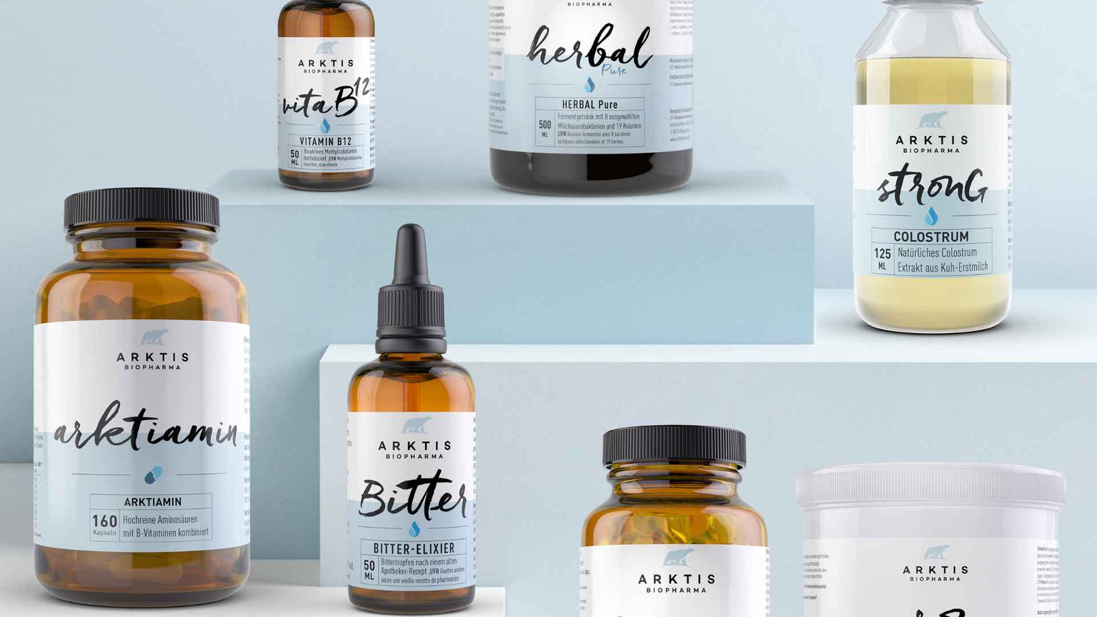 bilder einiger Arktis BioPharma Produkte