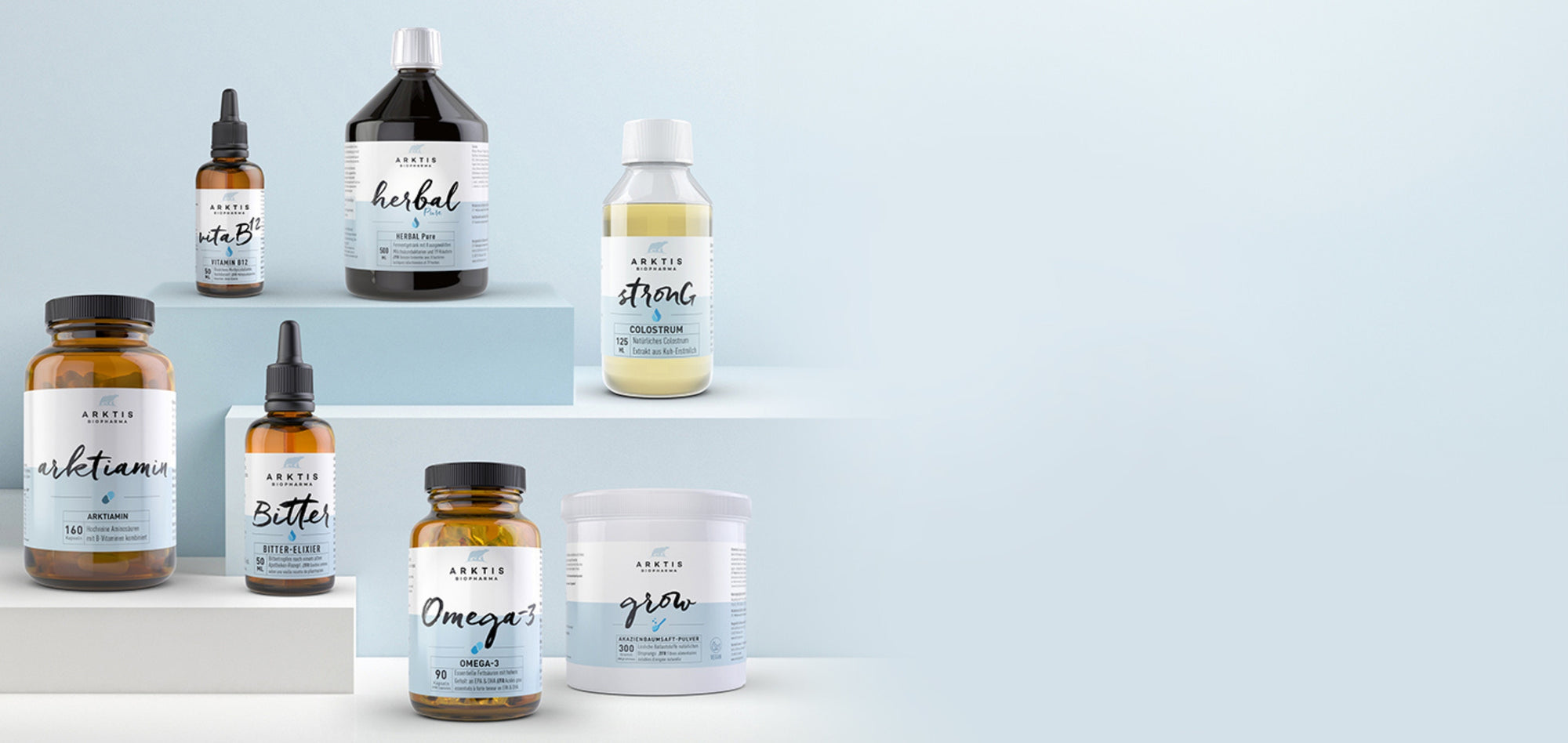 Hochwertige und reine Premium - Nahrungsergänzungsmittel von Arktis BioPharma für deine Darmgesundheit.