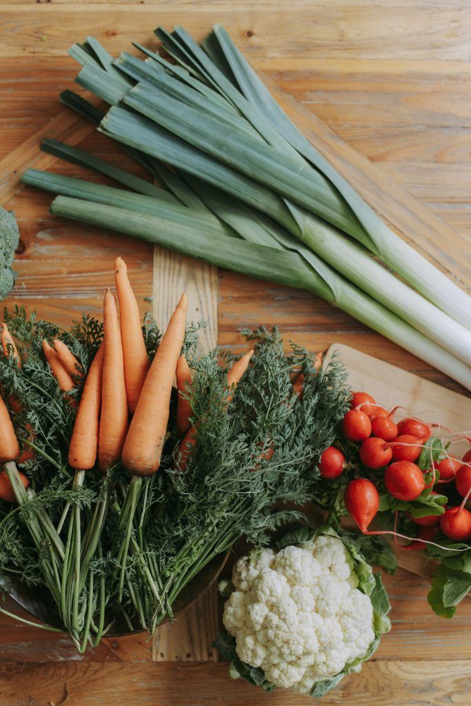 Lauch, Karotten und weiteres Gemüse das braucht man zum Bouillon selber machen.