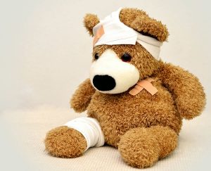 verletzter Teddybär